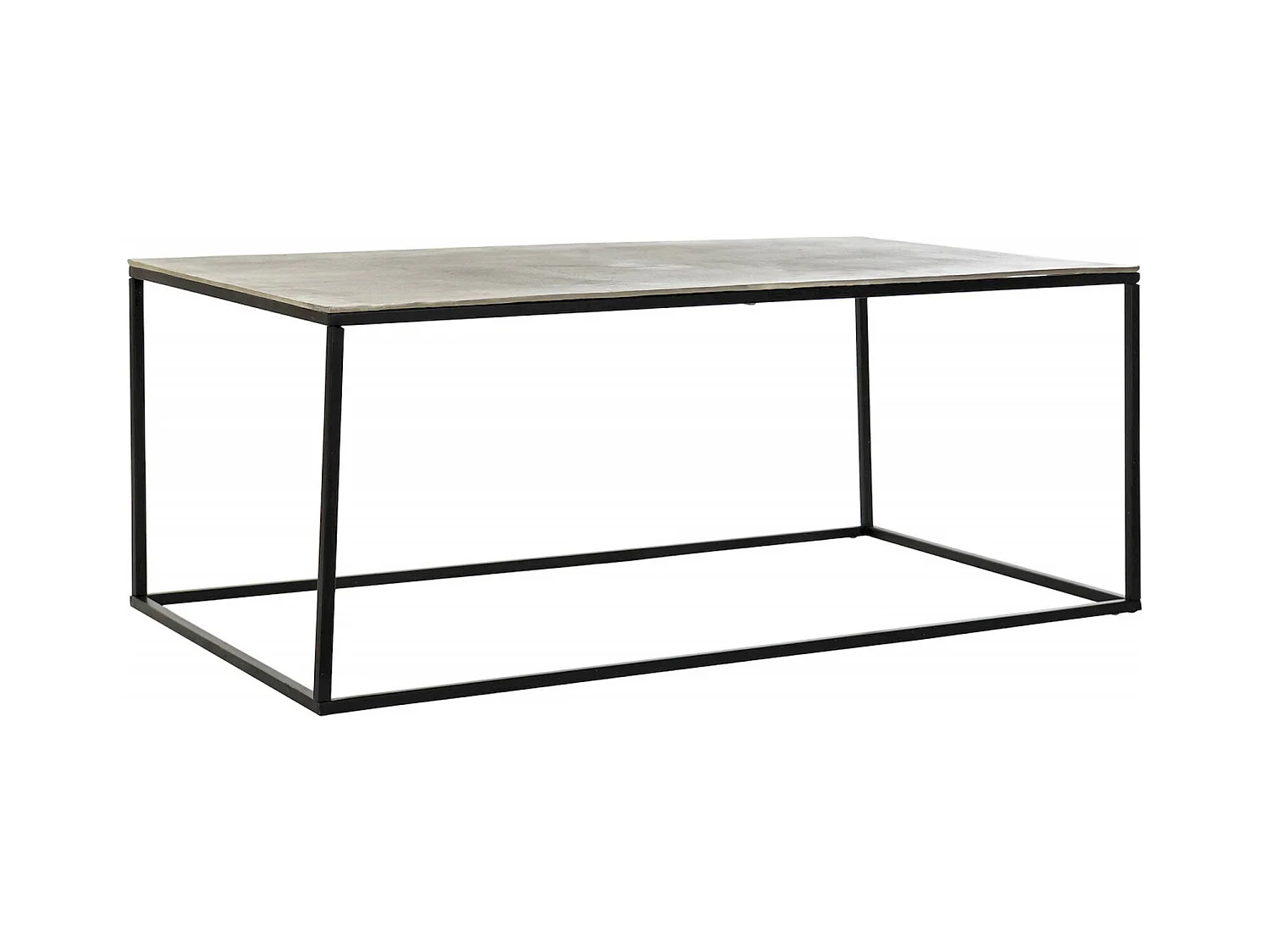 Table basse design élégante en métal gris et noir