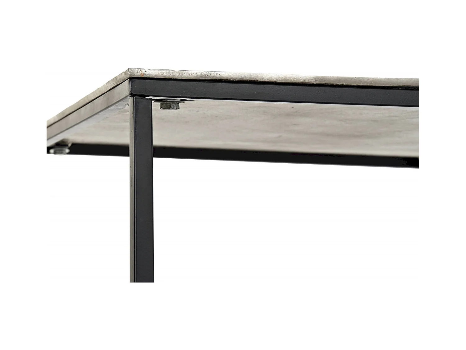 Table basse design élégante en métal gris et noir