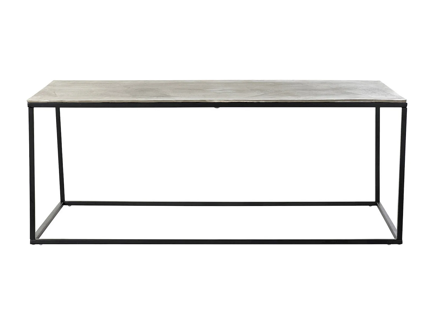 Table basse design élégante en métal gris et noir