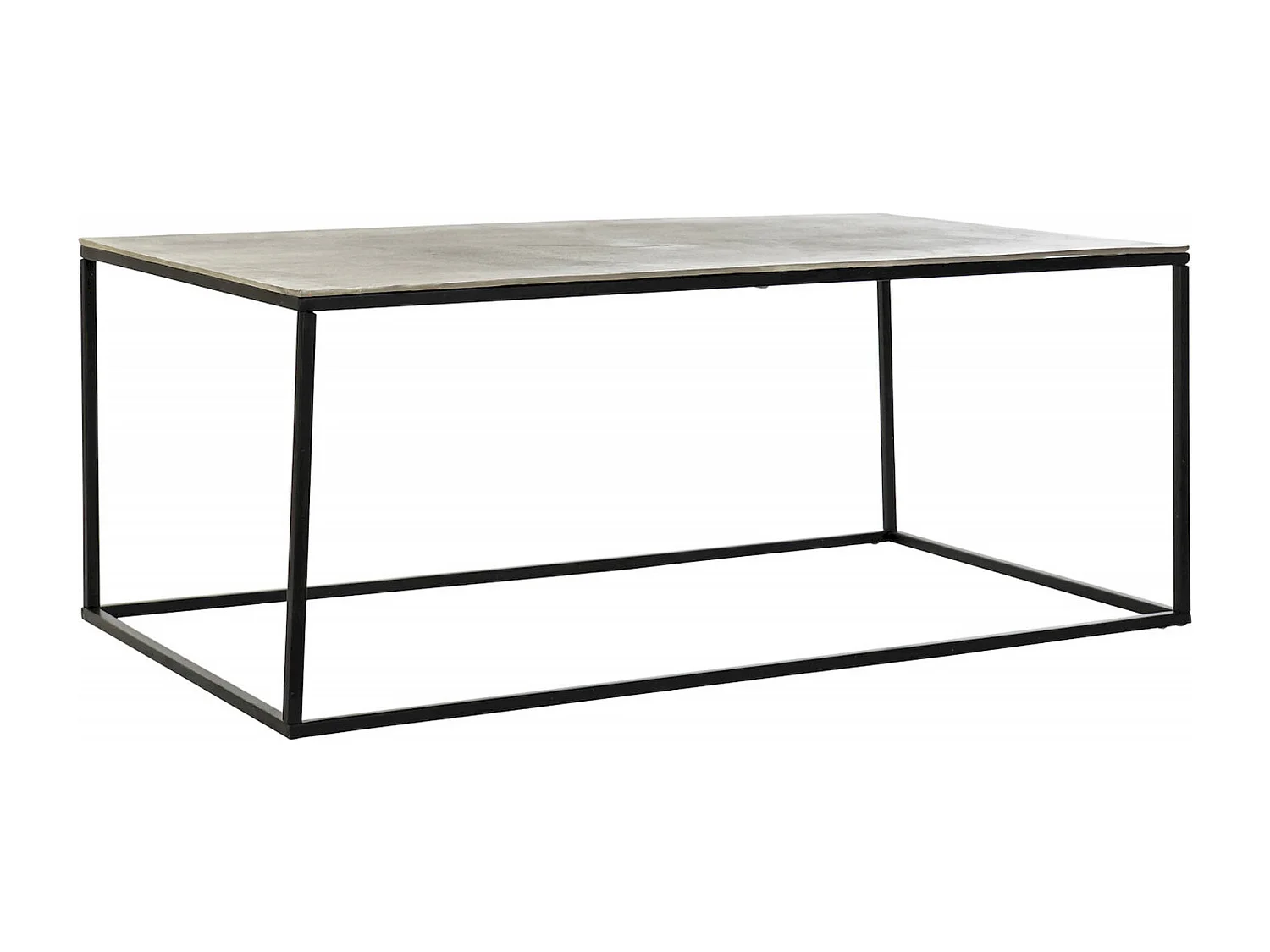 Table basse design élégante en métal gris et noir