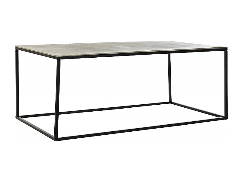 Table basse design élégante en métal gris et noir