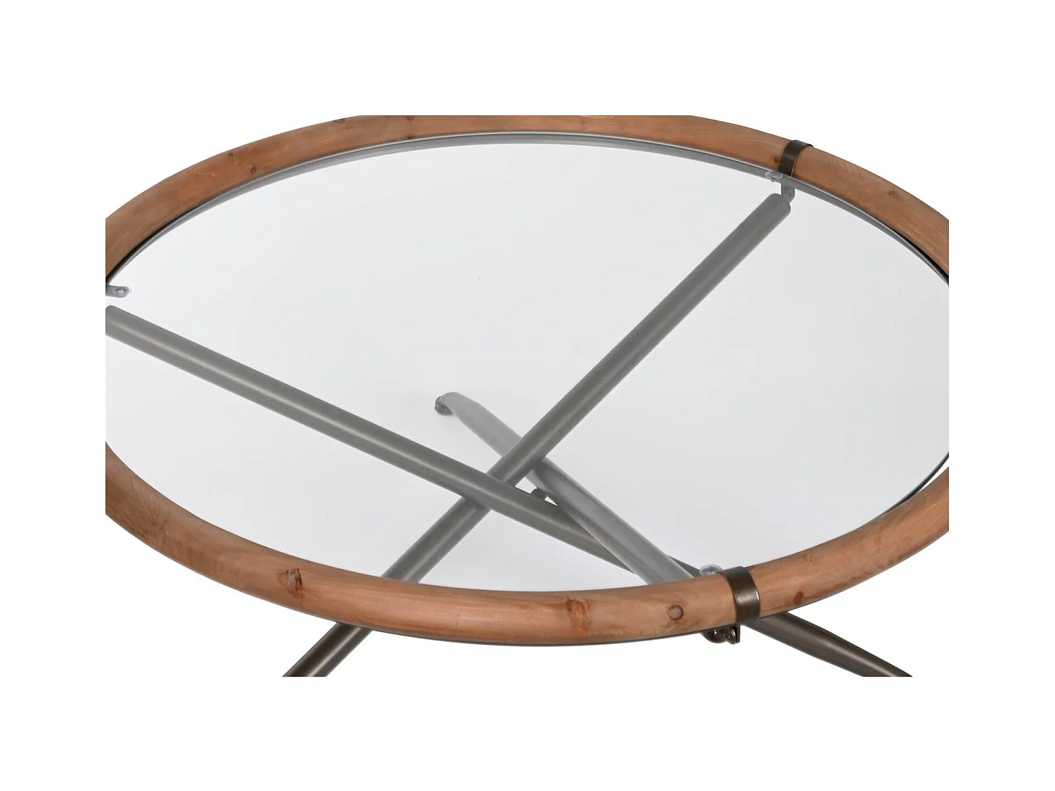 Table basse bois et verre design élégant