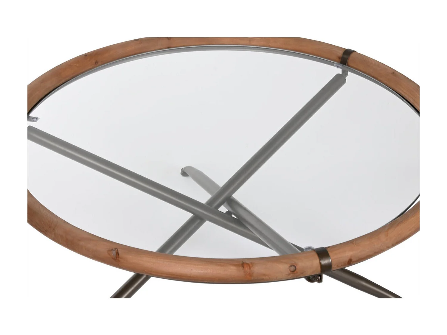 Table basse bois et verre design élégant