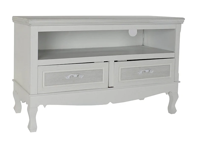 Table basse élégante blanche avec rangement intégré