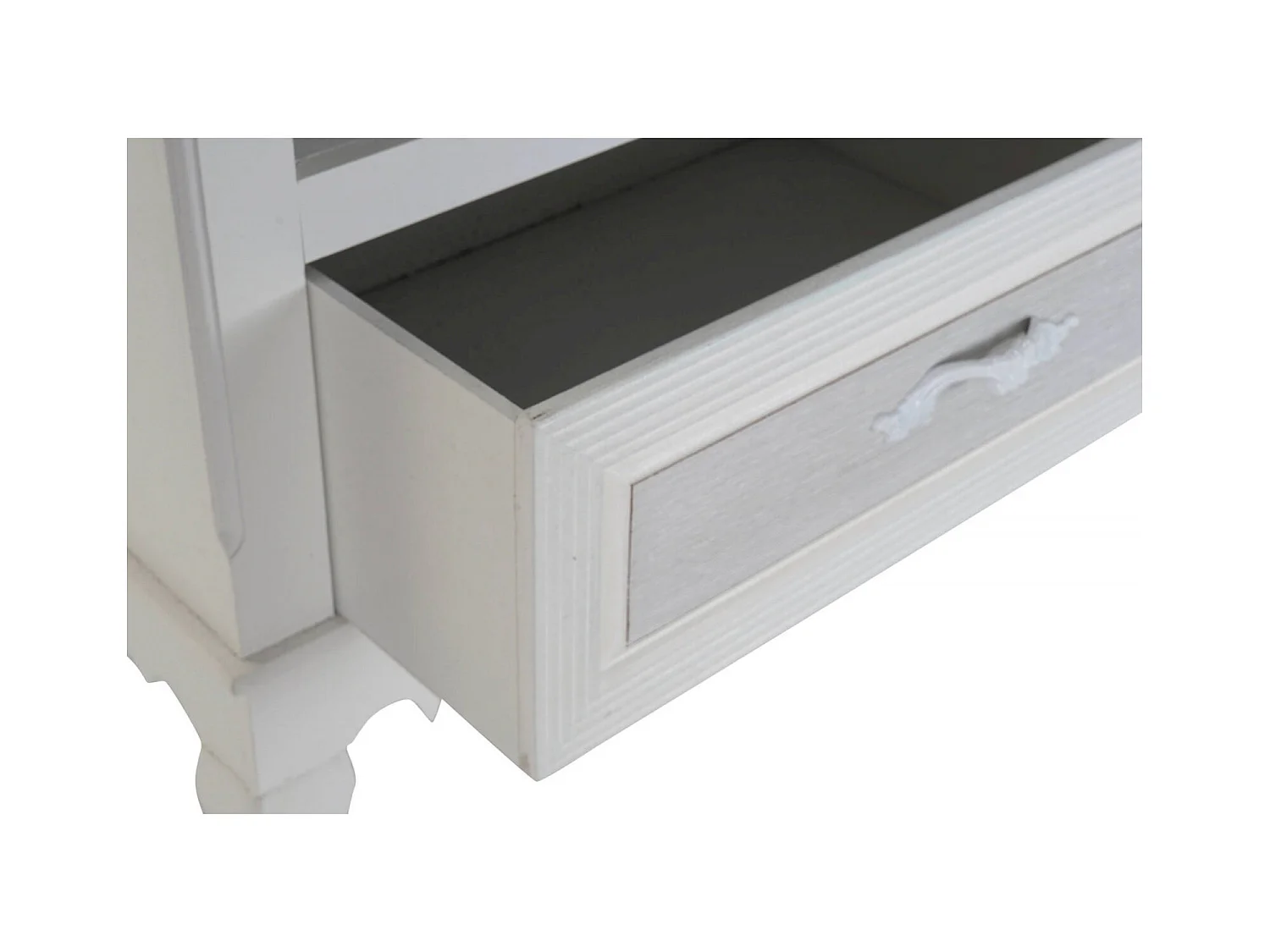 Table basse élégante blanche avec rangement intégré