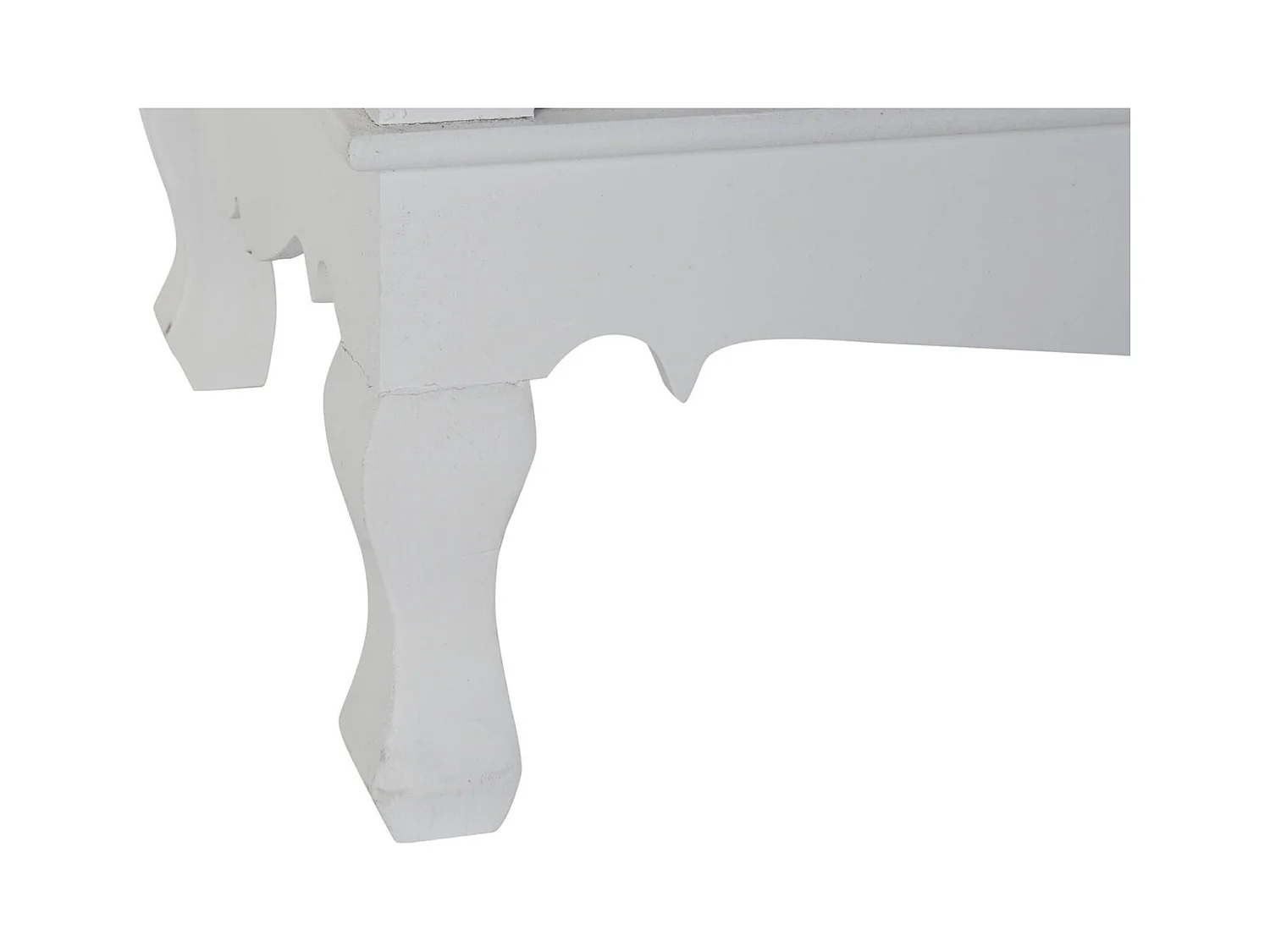 Table basse élégante blanche avec rangement intégré