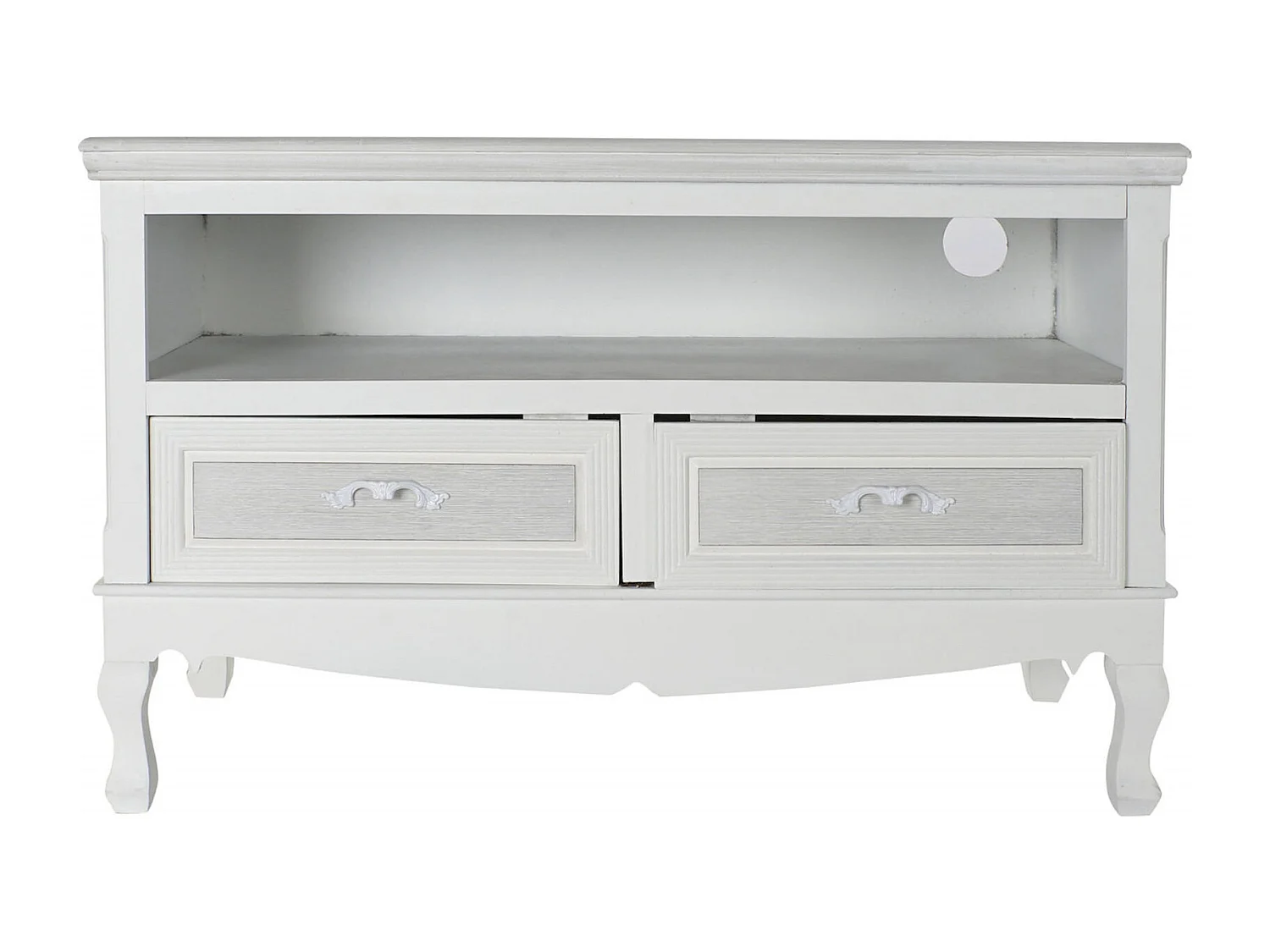 Table basse élégante blanche avec rangement intégré