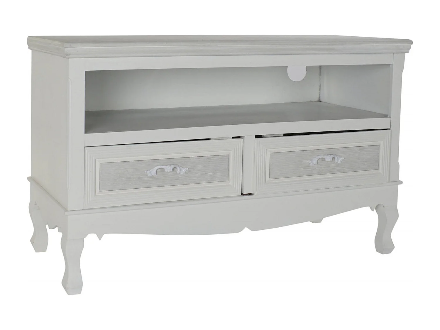 Table basse élégante blanche avec rangement intégré