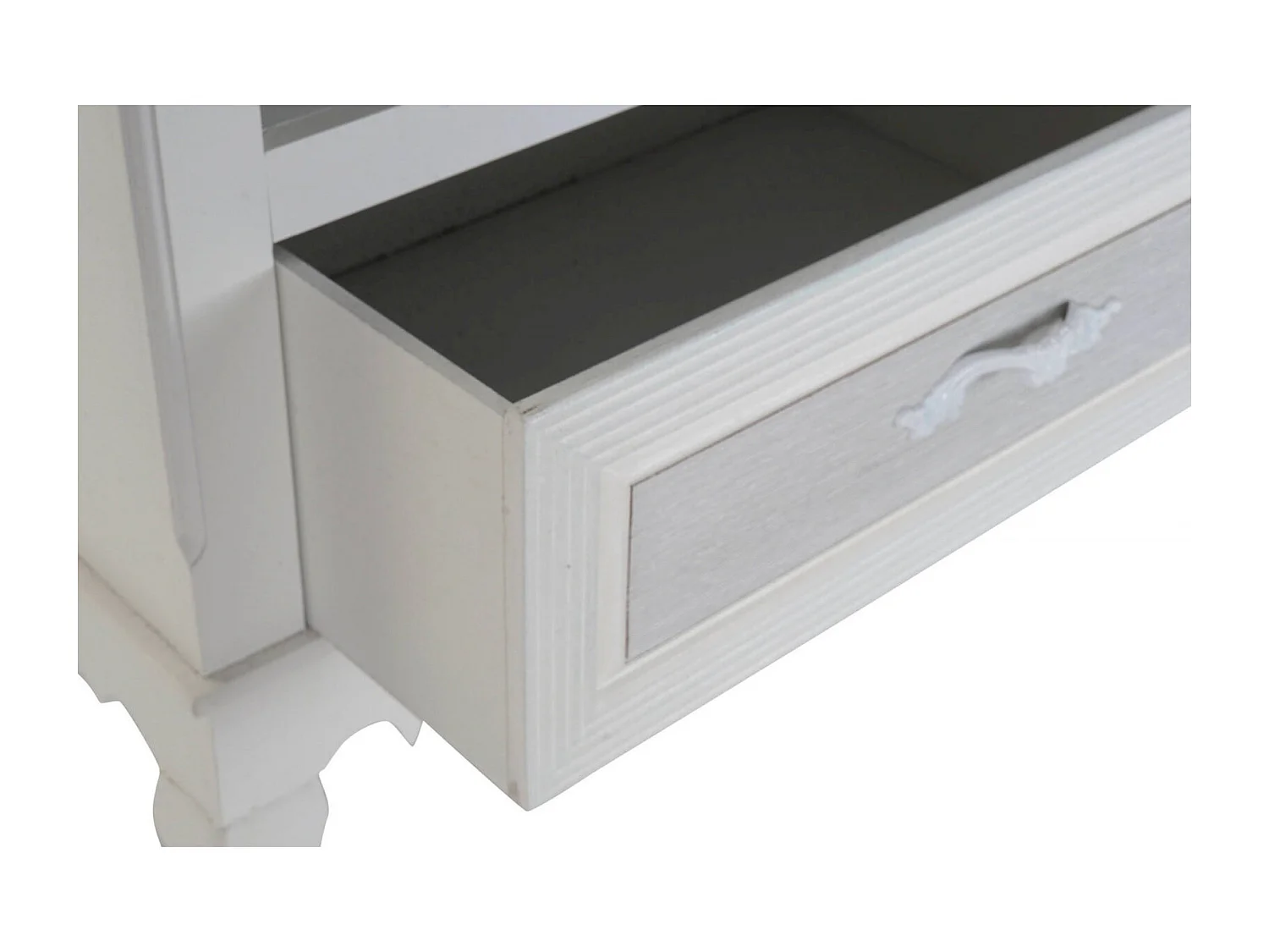 Table basse élégante blanche avec rangement intégré