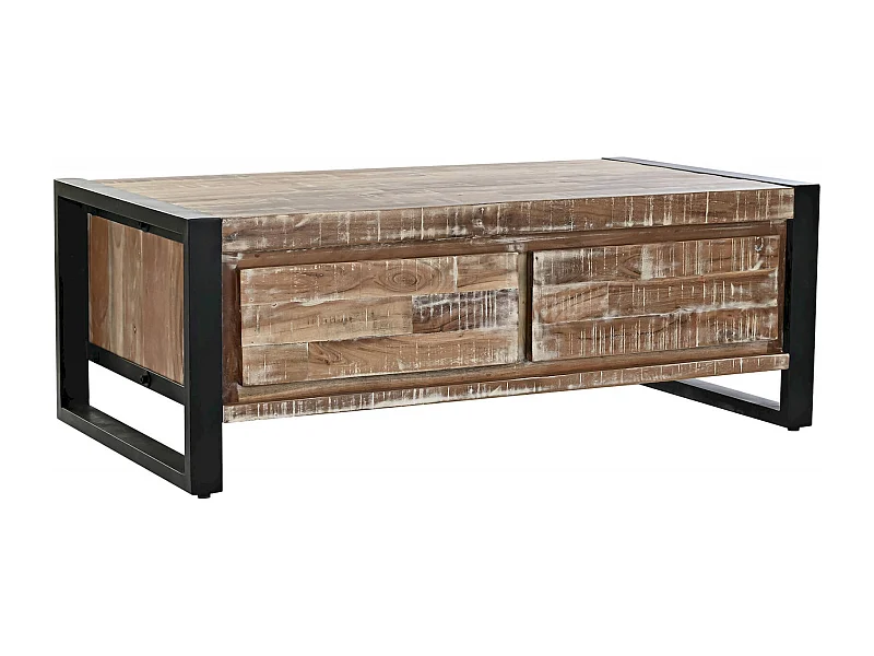 Table basse acacia et métal pour déco chic