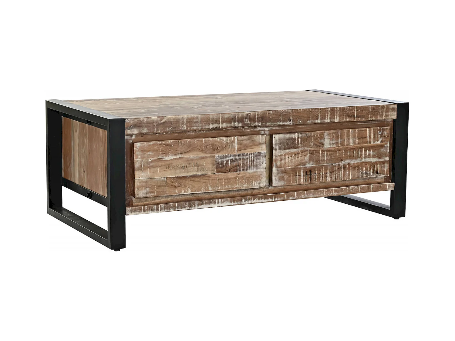 Table basse acacia et métal pour déco chic