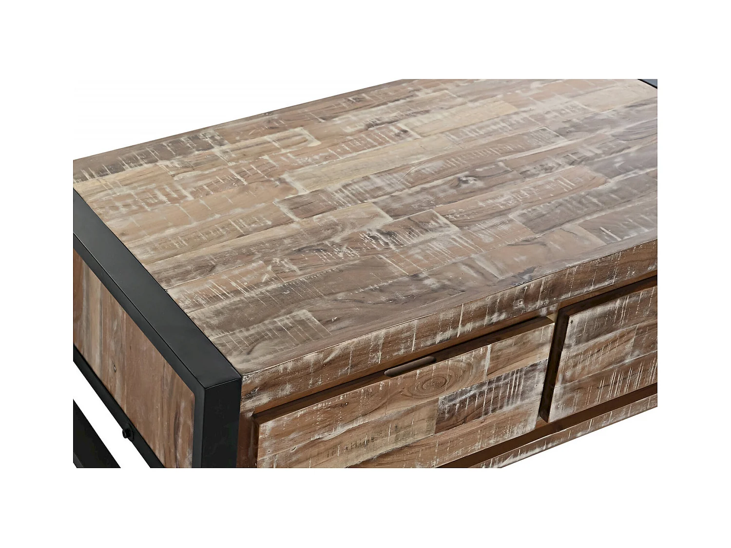 Table basse acacia et métal pour déco chic