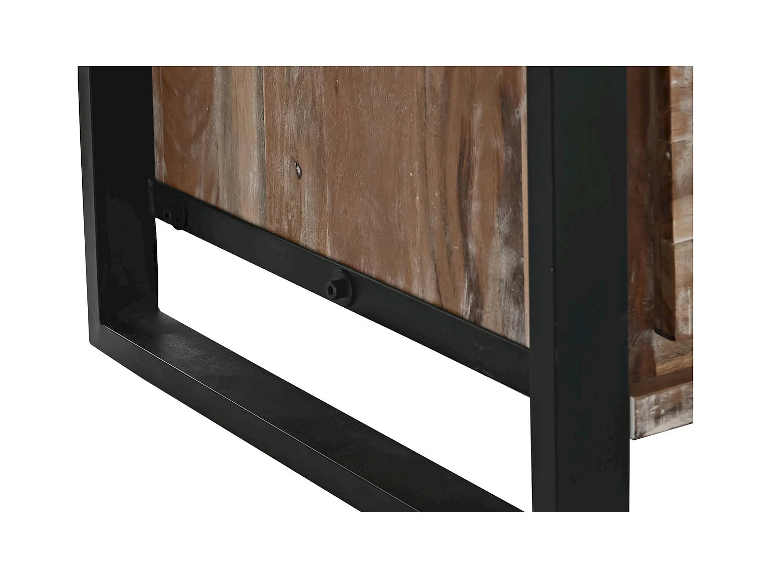 Table basse acacia et métal pour déco chic