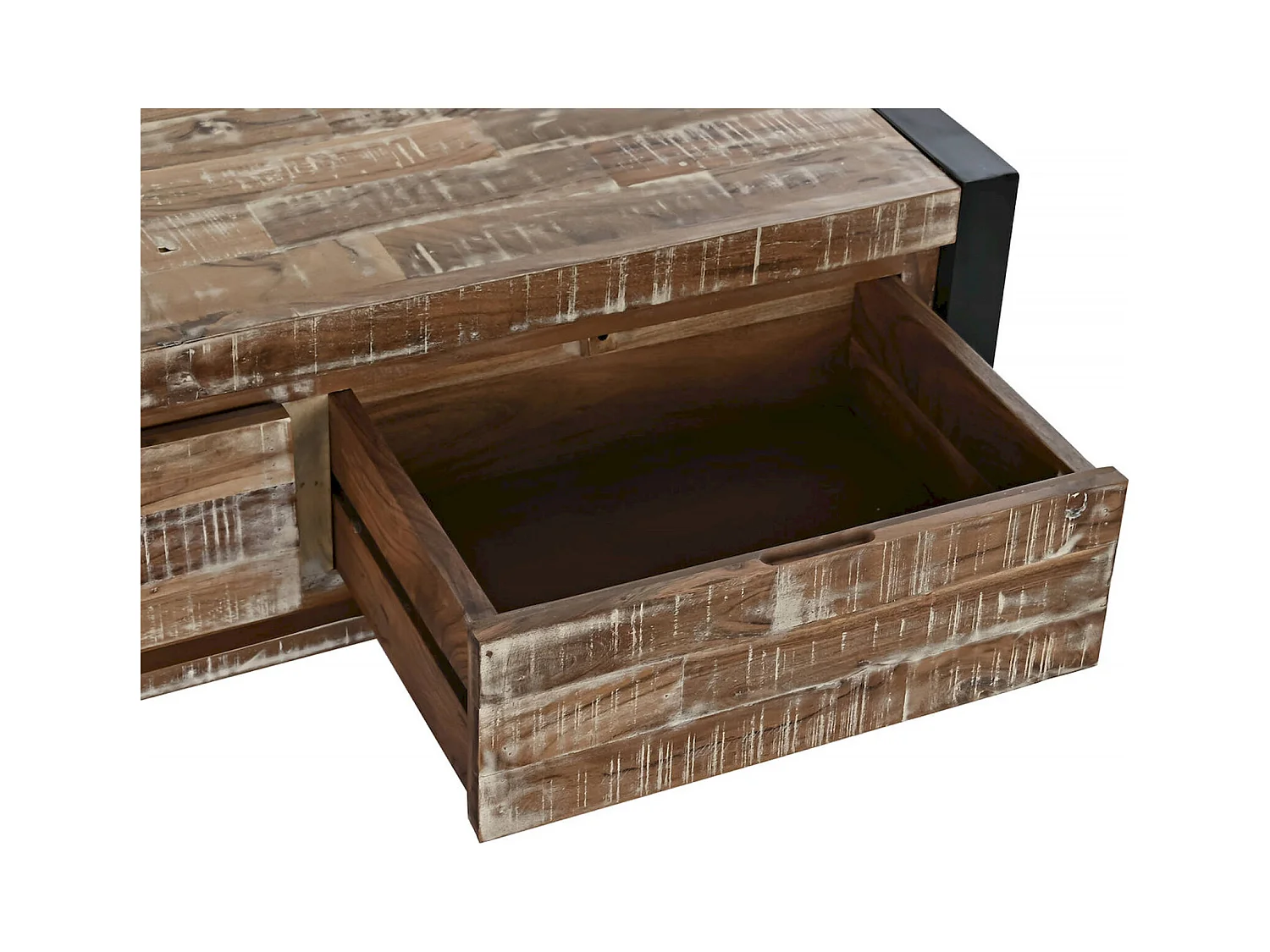 Table basse acacia et métal pour déco chic