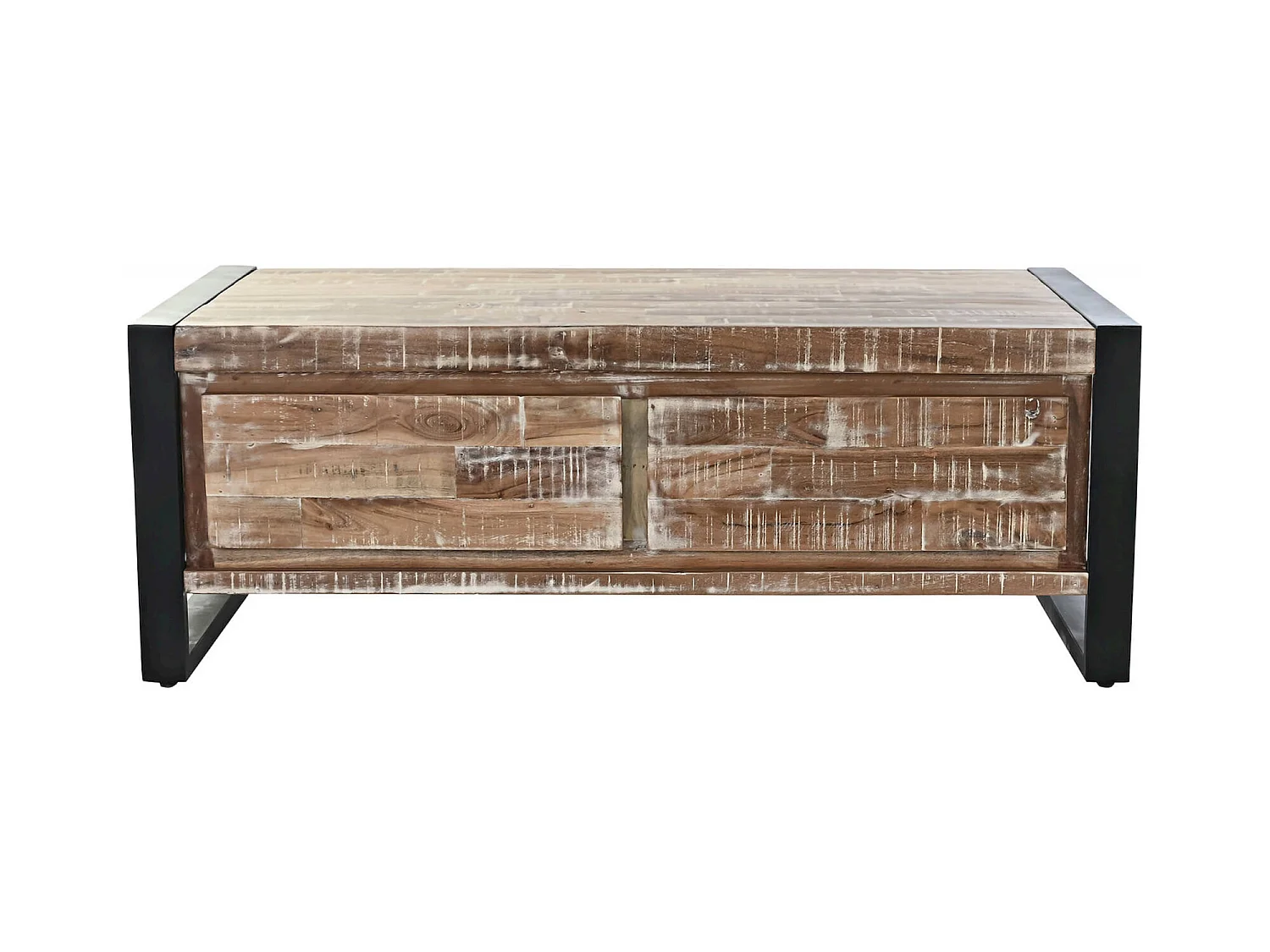 Table basse acacia et métal pour déco chic