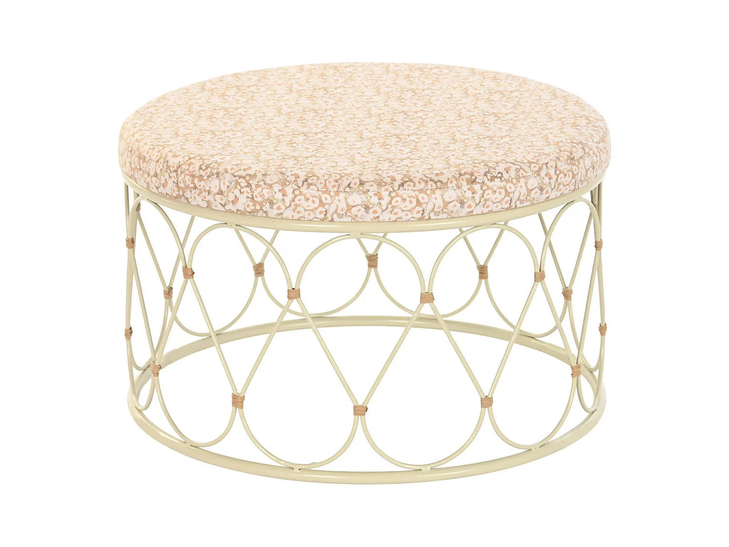 Table basse rotin crème pour une touche élégante