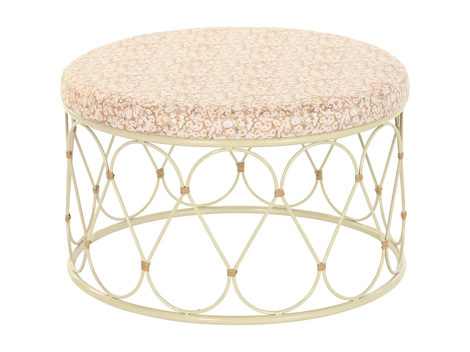 Table basse rotin crème pour une touche élégante