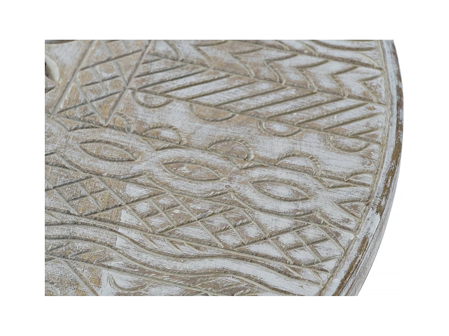 Table basse élégance bois blanc et métal doré