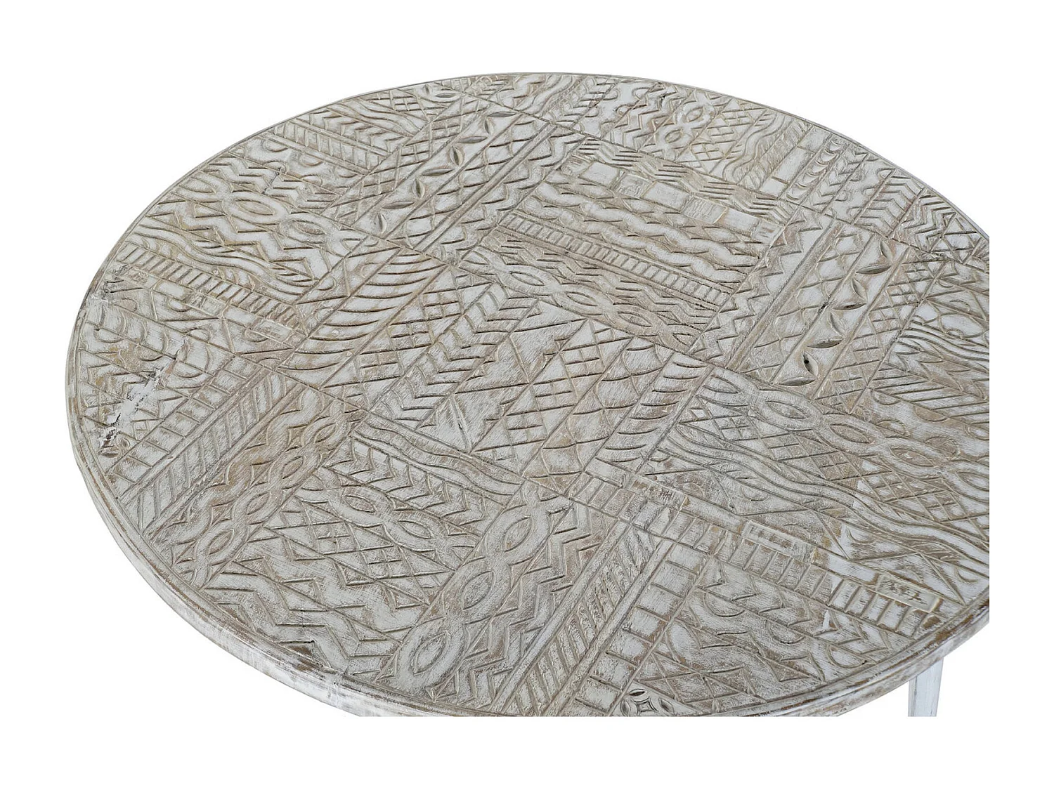 Table basse élégance bois blanc et métal doré