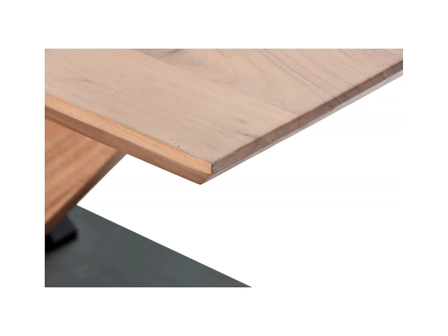 Table basse acacia et métal élégance contemporaine