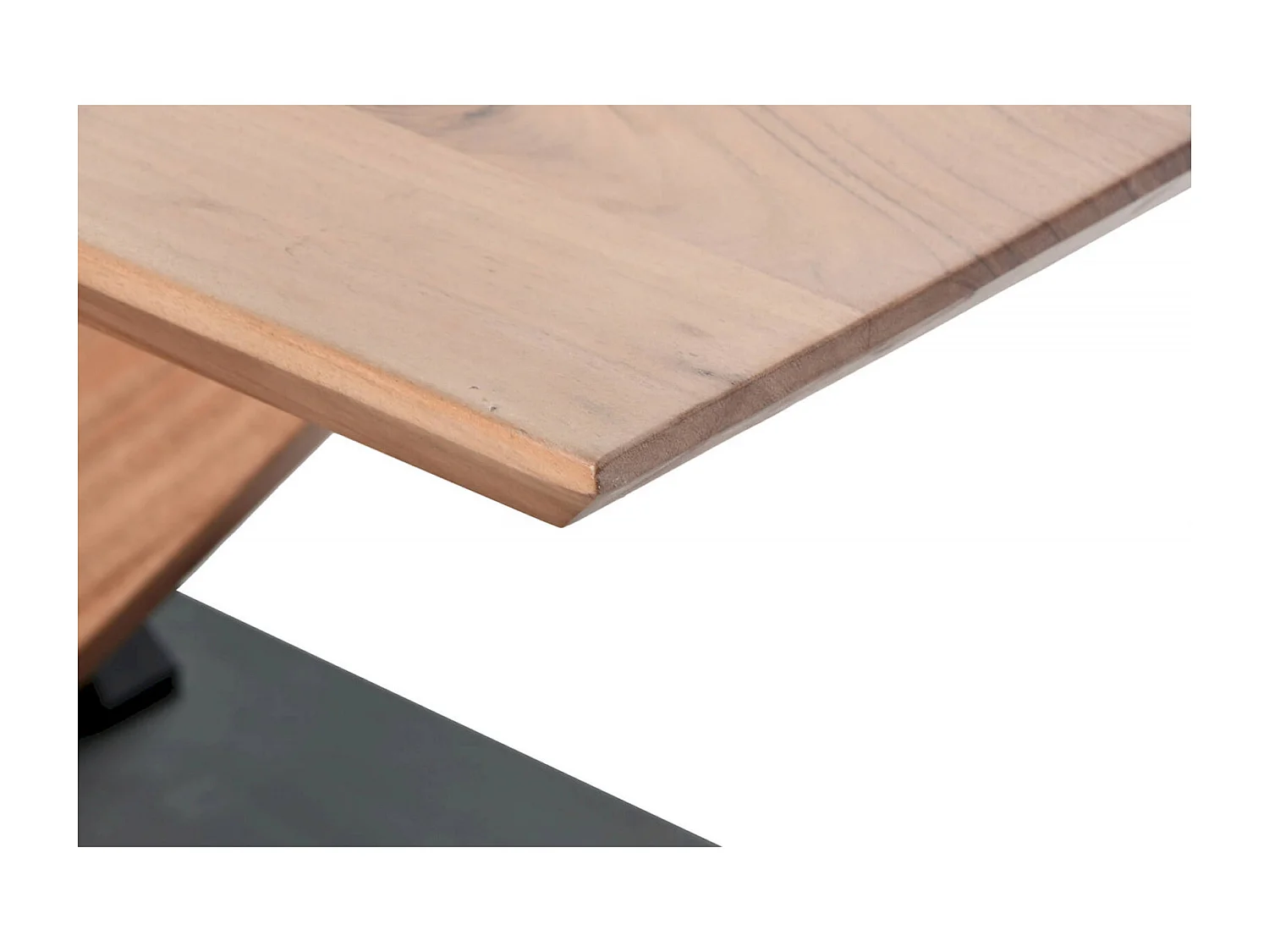 Table basse acacia et métal élégance contemporaine