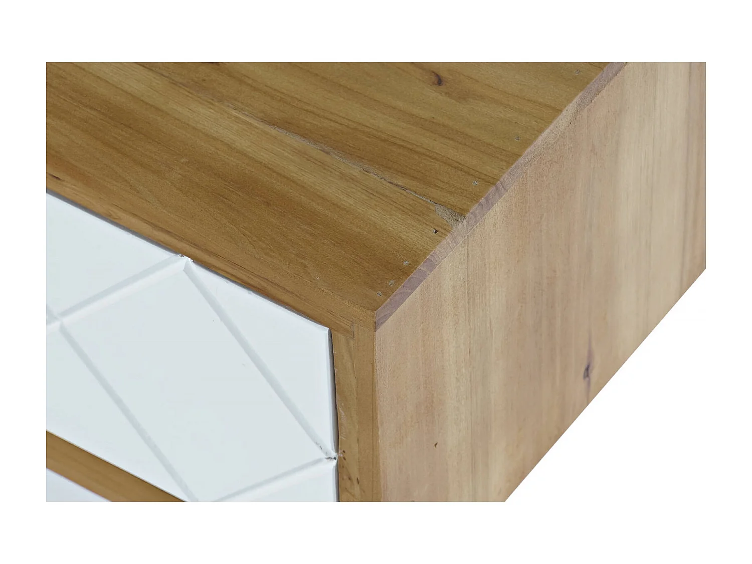 Table basse en épicéa marron blanc élégante et moderne