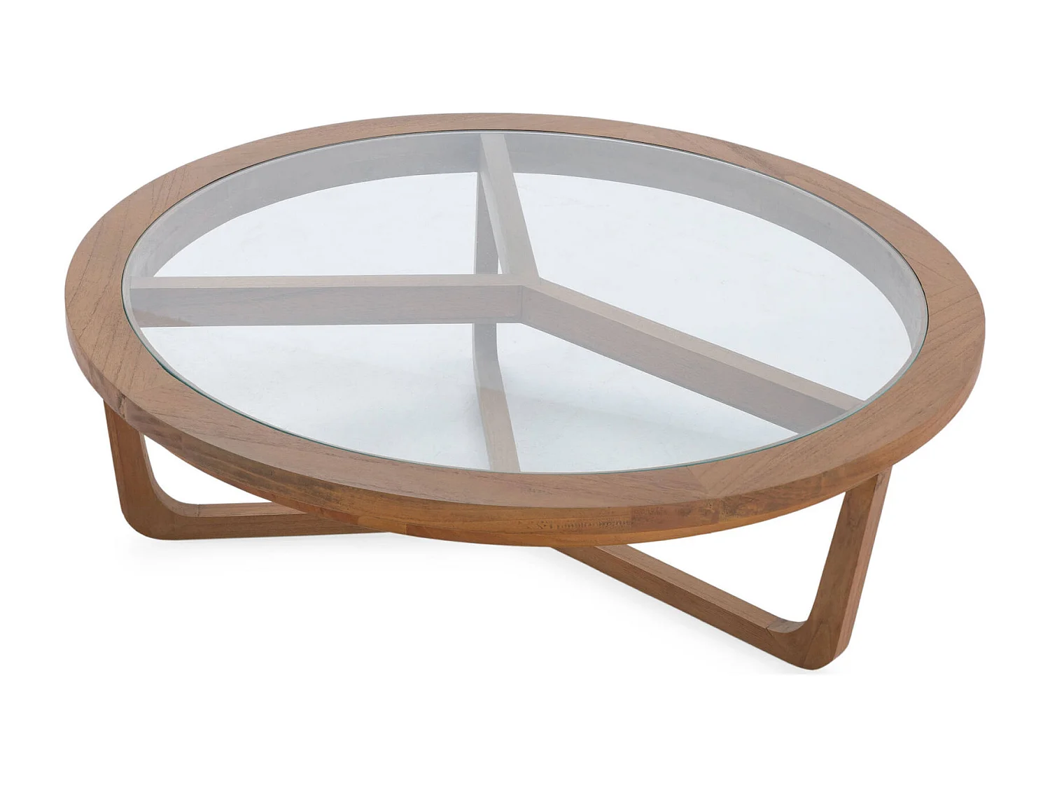 Table de salon élégante en bois et verre