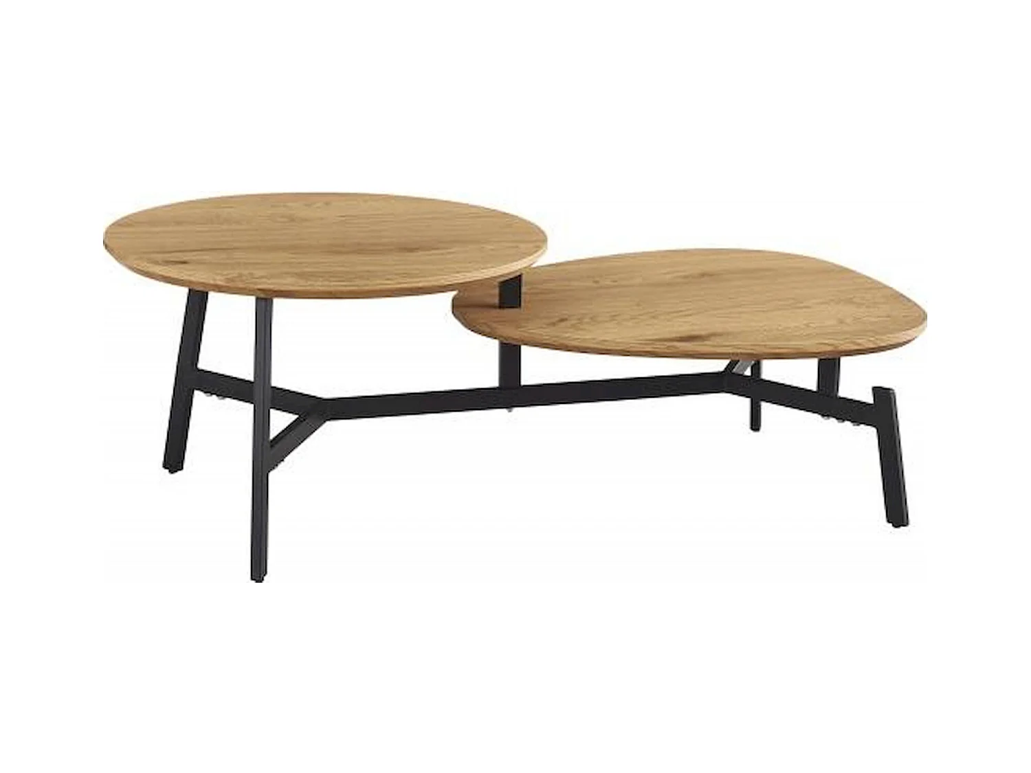 Table basse design bicolore élégante pour salon moderne