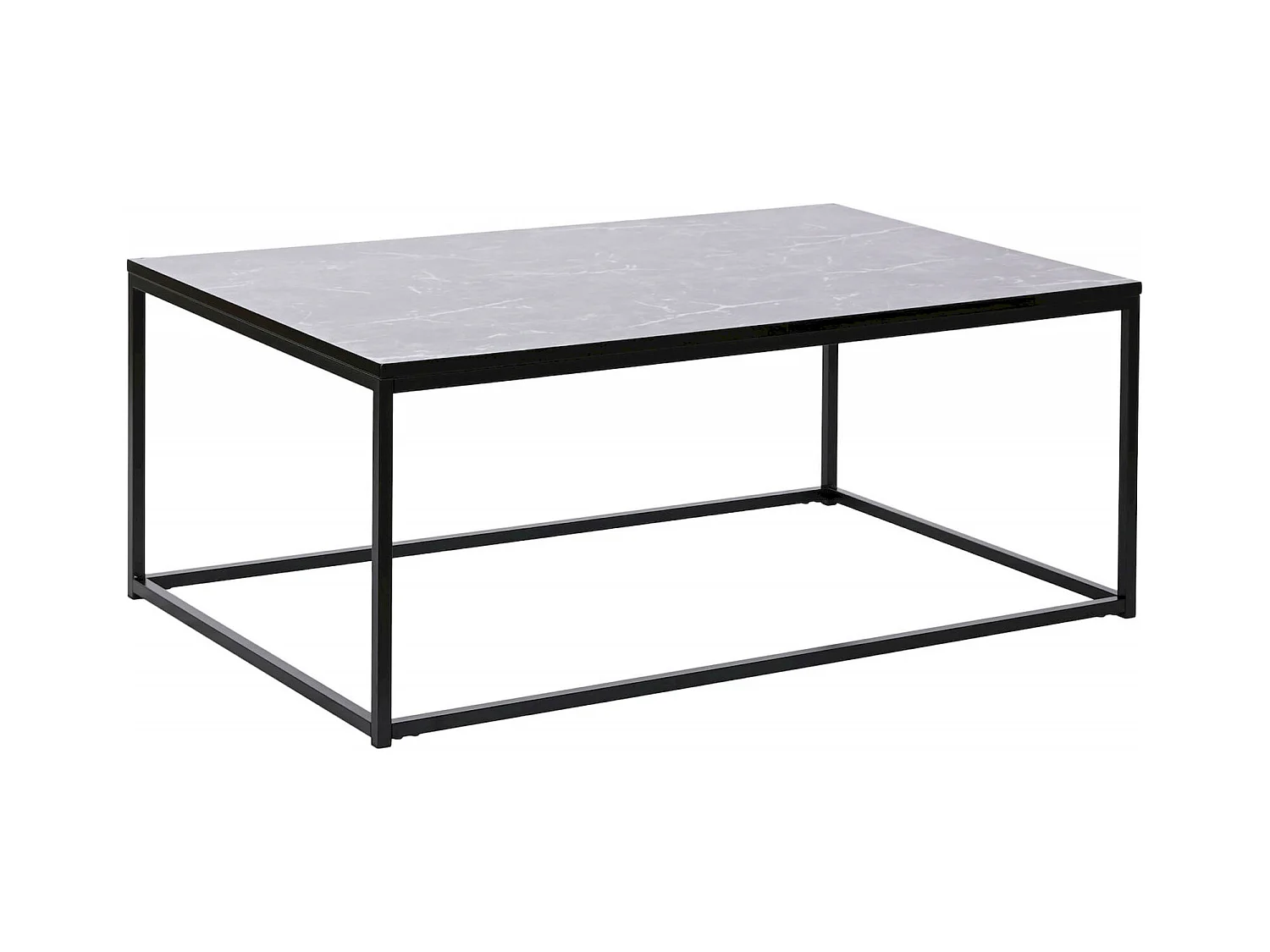 Table basse effet marbre noir pour salon chic