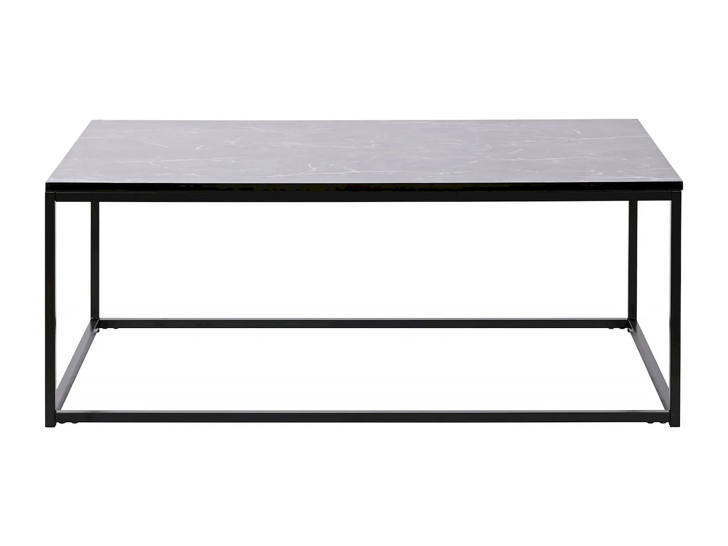 Table basse effet marbre noir pour salon chic