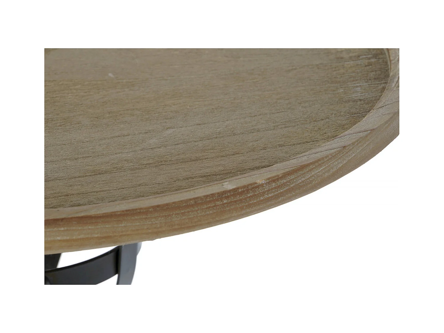 Table basse design épicéa avec pieds en métal élégant