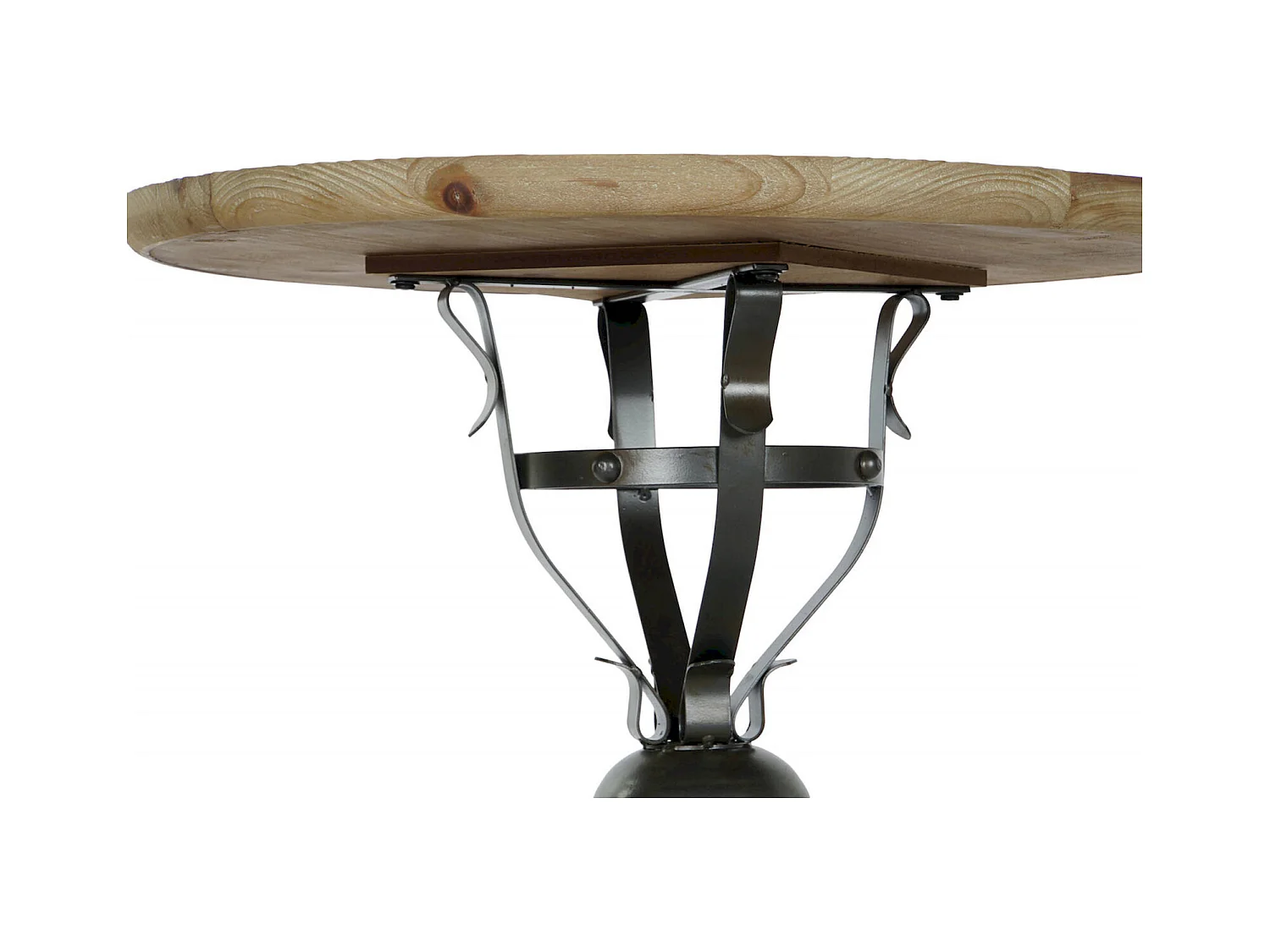 Table basse design épicéa avec pieds en métal élégant