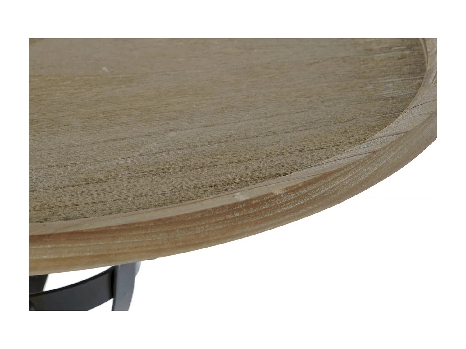 Table basse design épicéa avec pieds en métal élégant