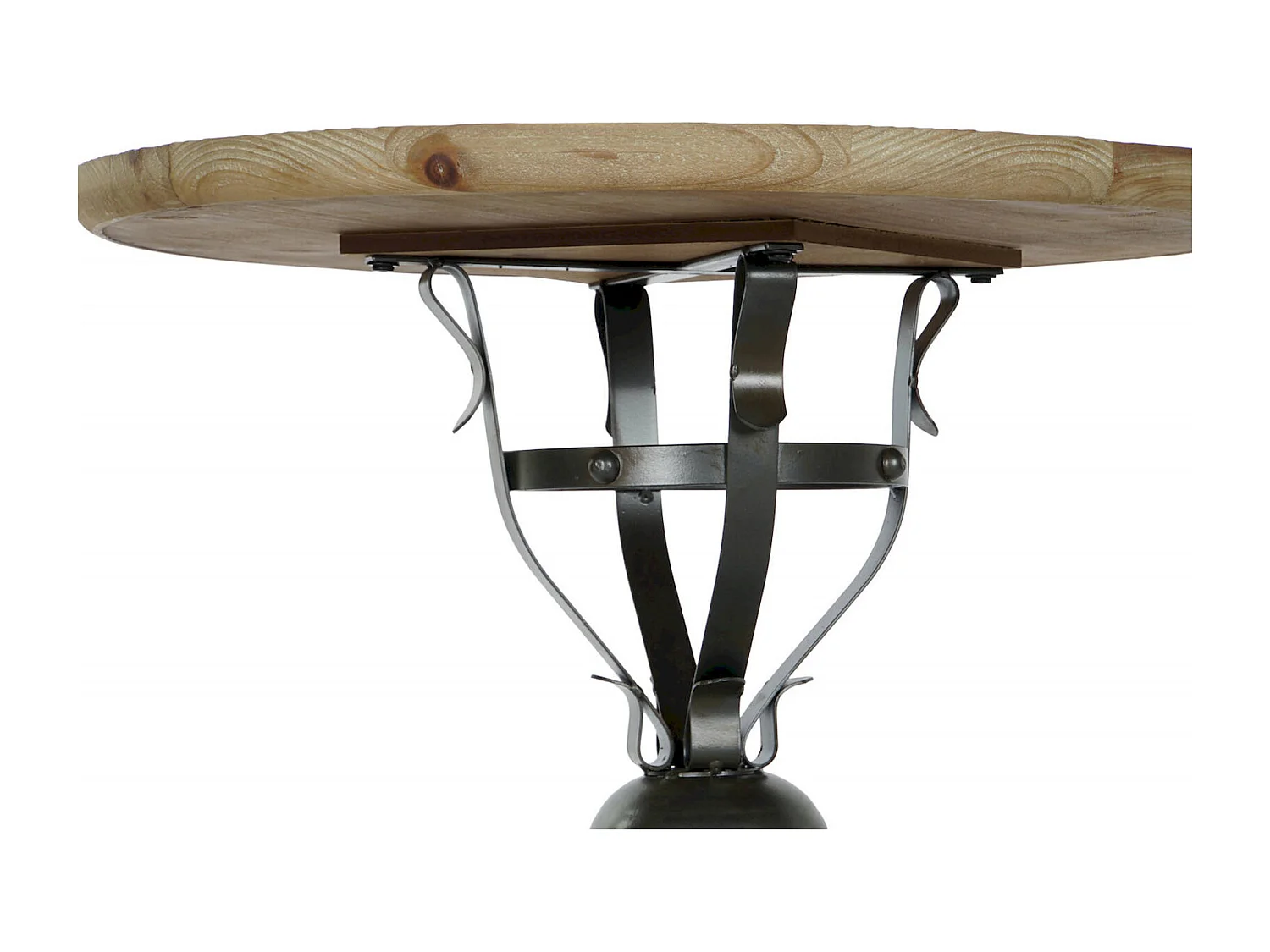 Table basse design épicéa avec pieds en métal élégant