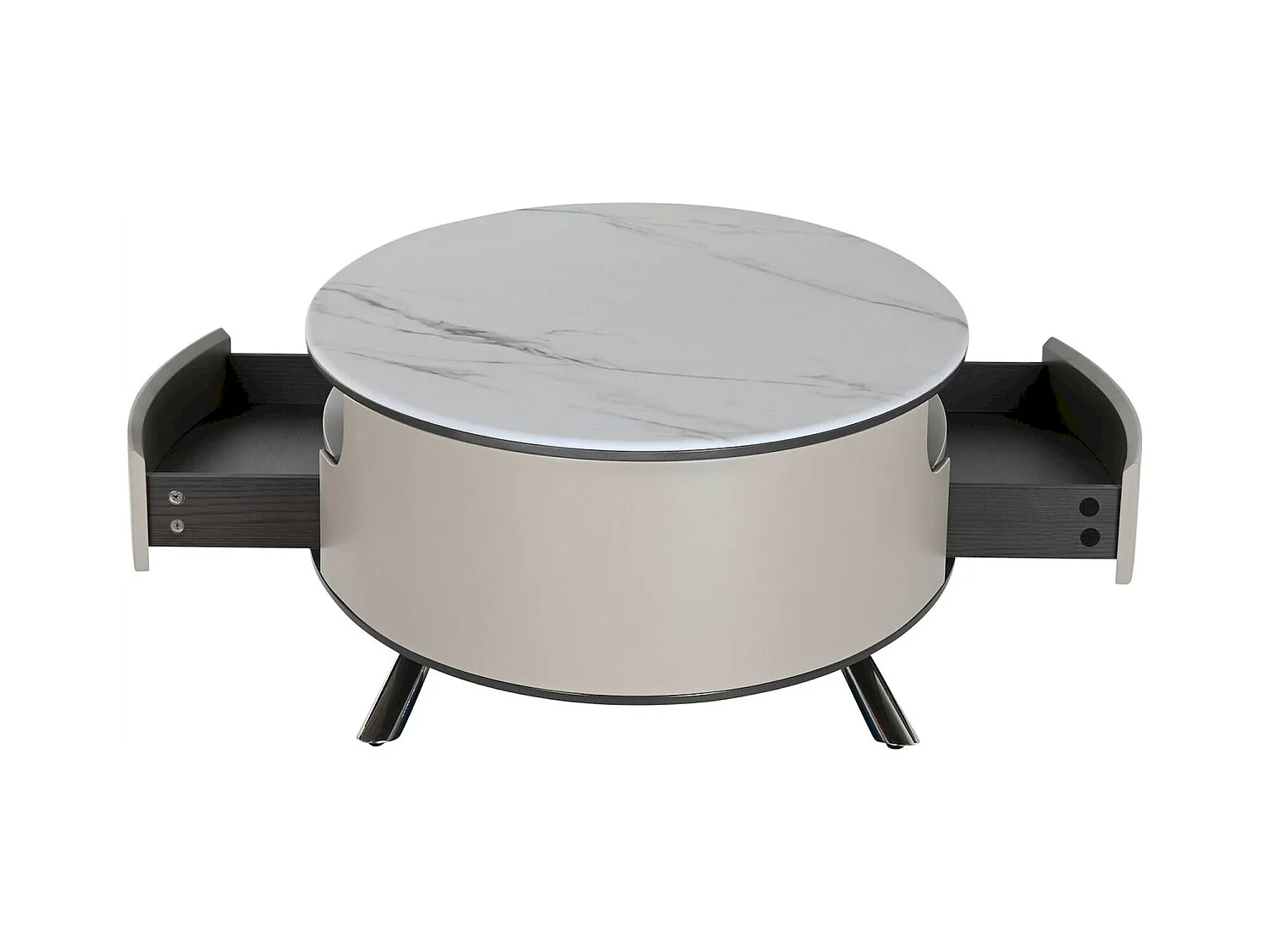 Table basse élégante en marbre et acier minimaliste