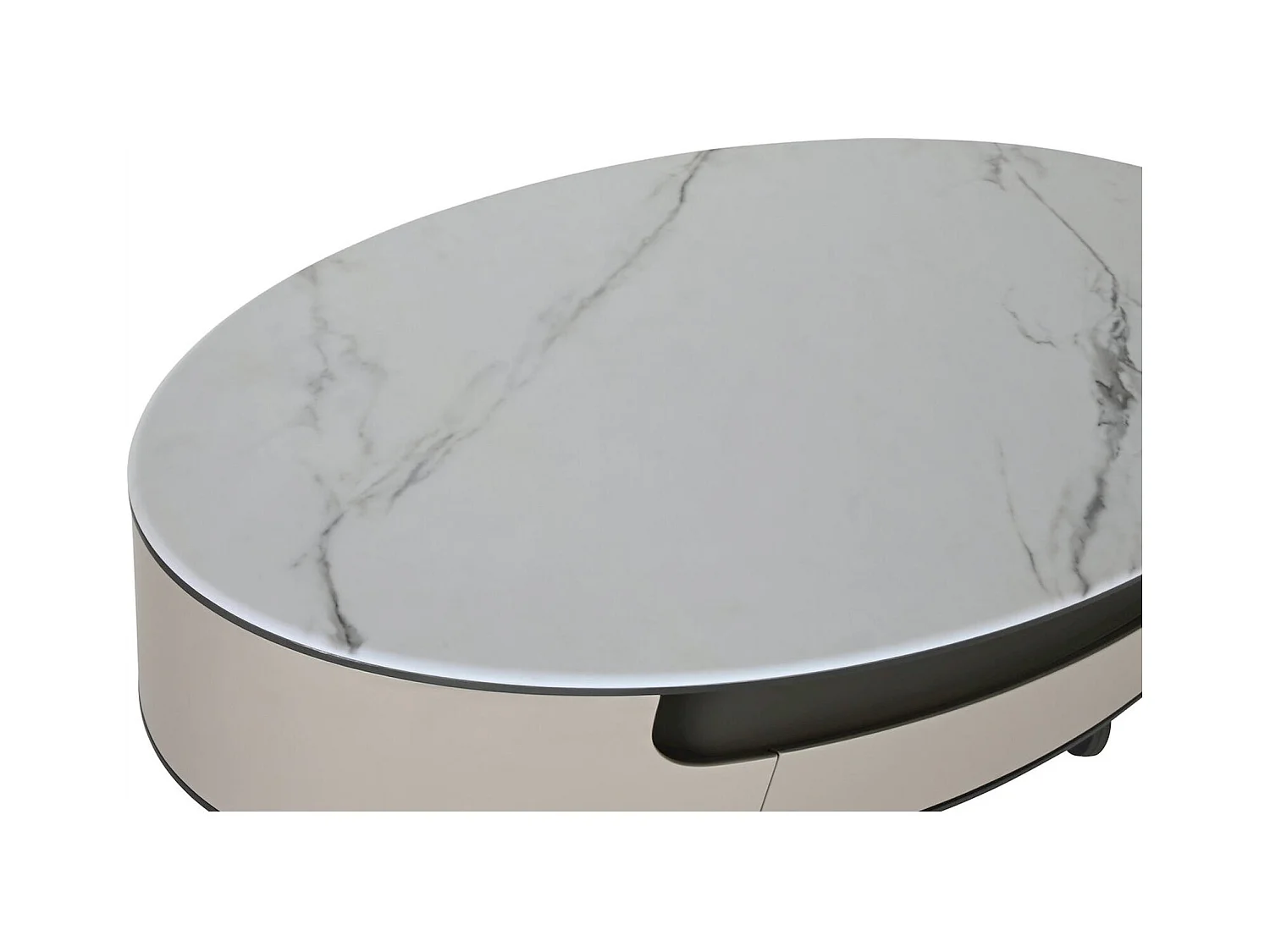 Table basse élégante en marbre et acier minimaliste