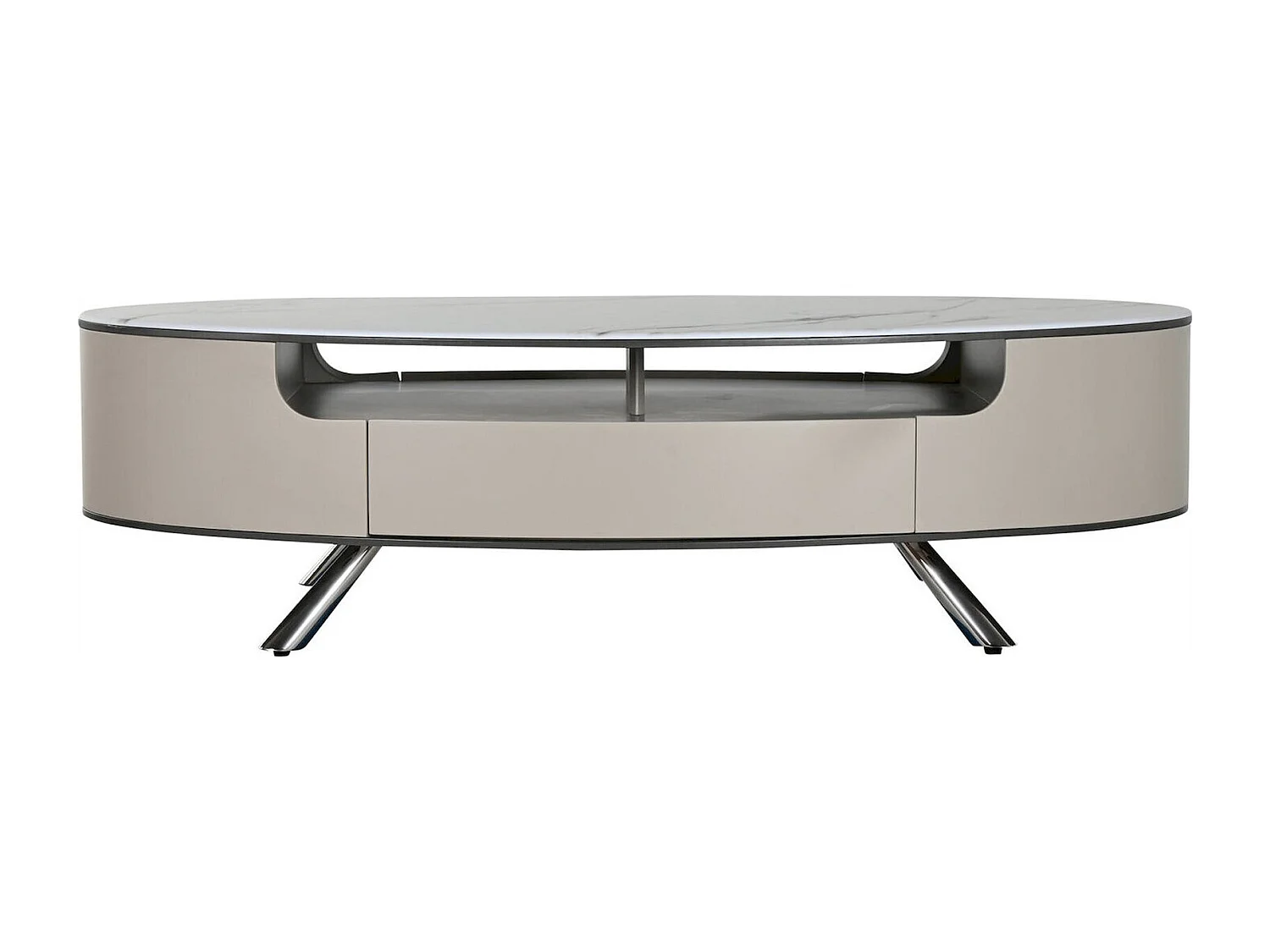 Table basse élégante en marbre et acier minimaliste