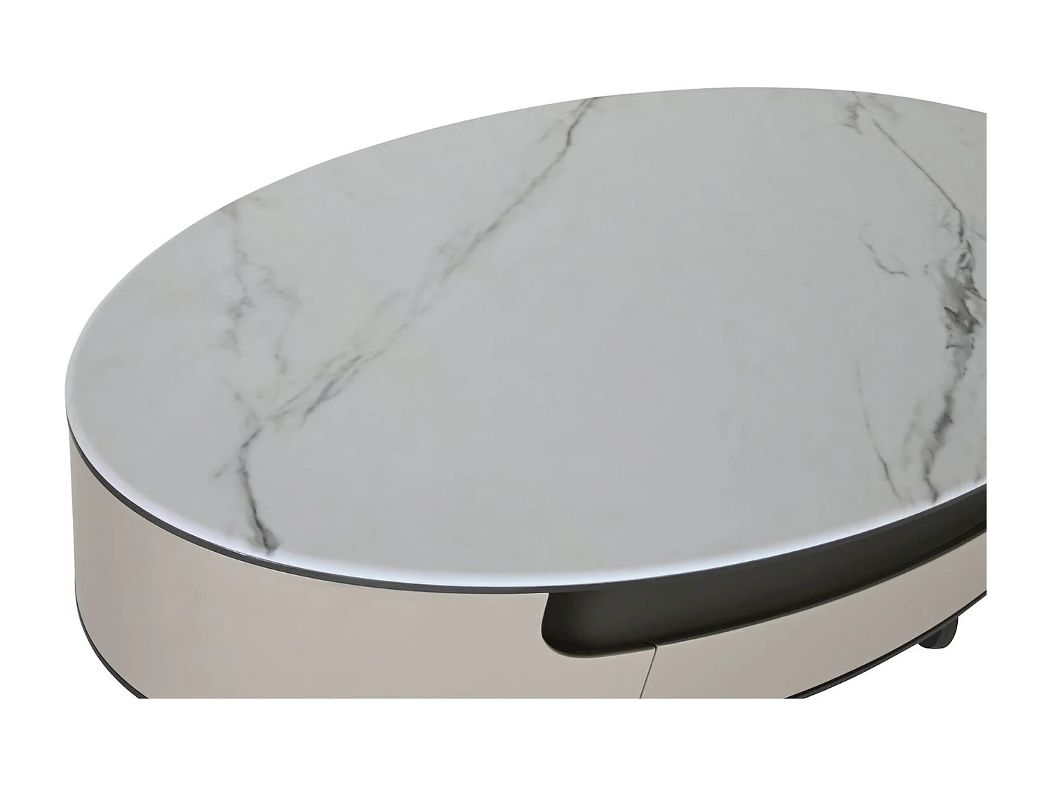 Table basse élégante en marbre et acier minimaliste