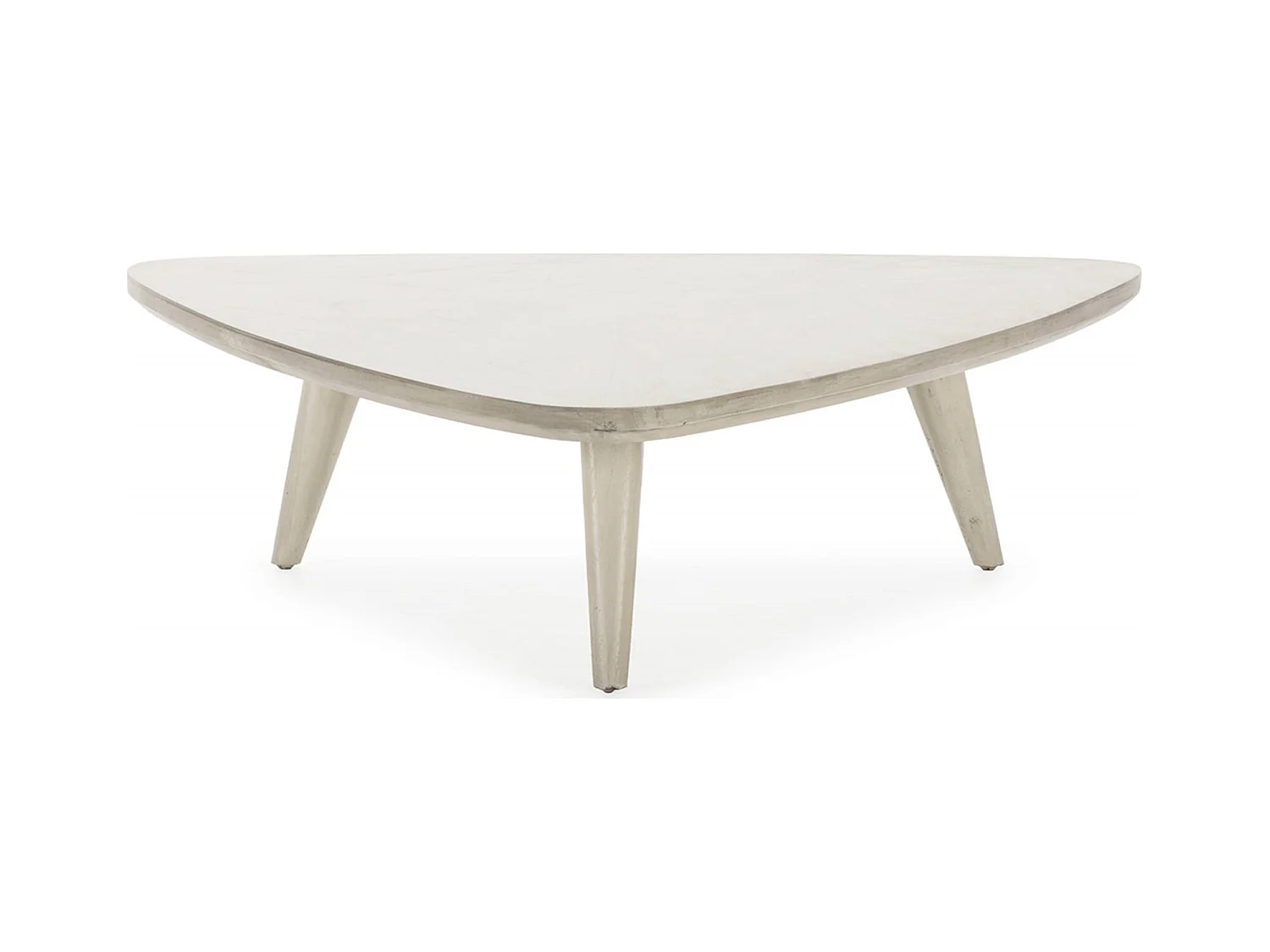 Table basse épurée en bois de cèdre Blanc Voilé