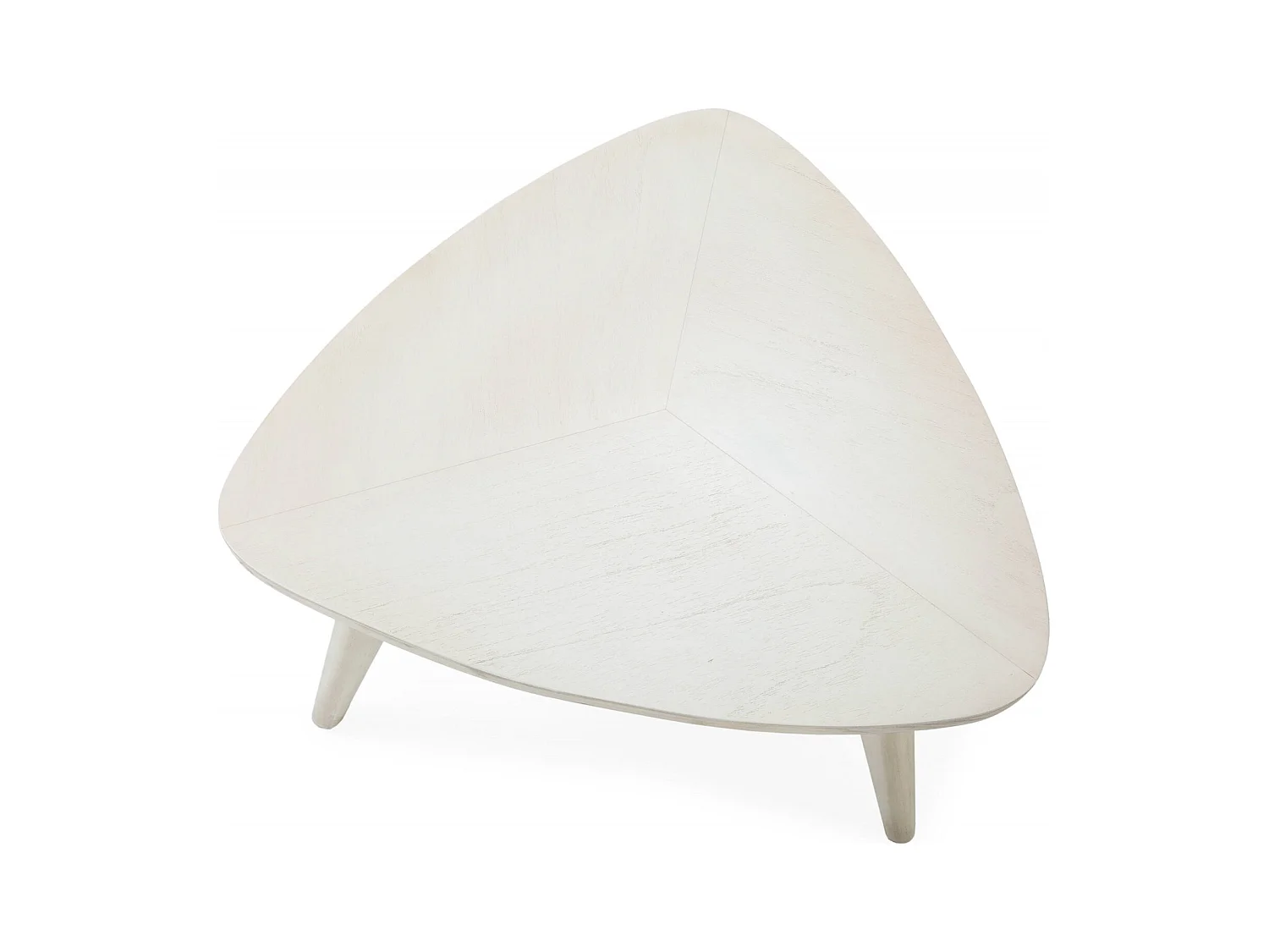 Table basse épurée en bois de cèdre Blanc Voilé