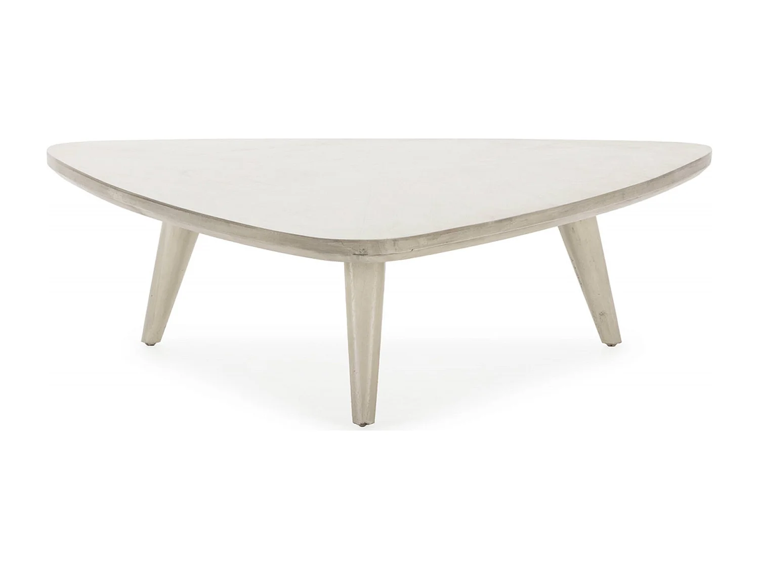 Table basse épurée en bois de cèdre Blanc Voilé