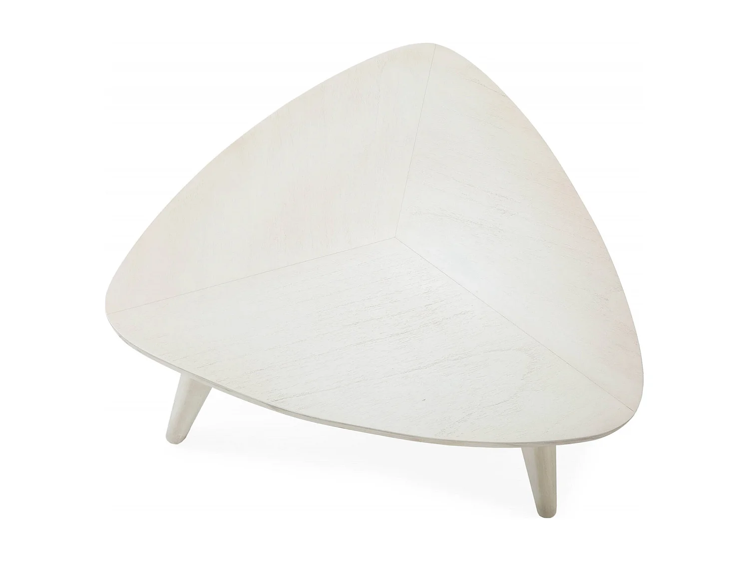 Table basse épurée en bois de cèdre Blanc Voilé