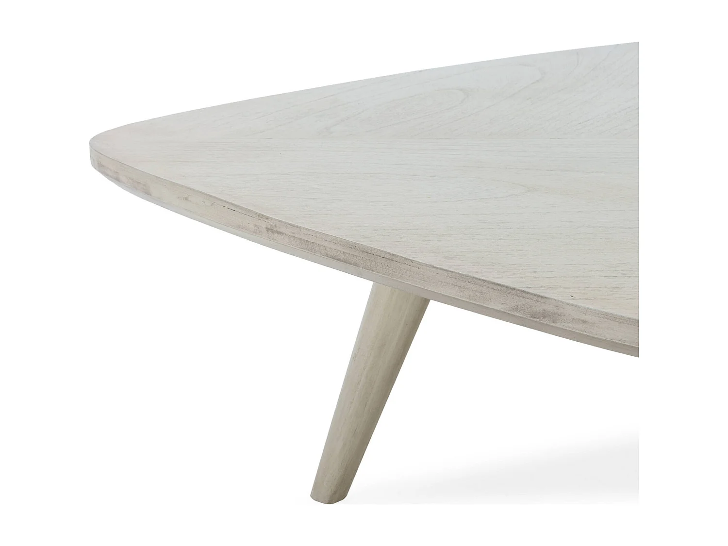 Table basse épurée en bois de cèdre Blanc Voilé