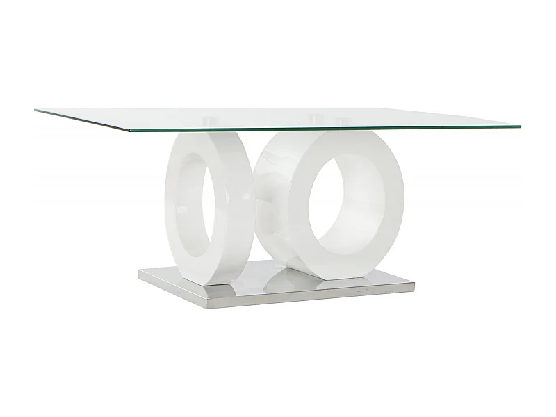 Table basse verre transparent design chic et moderne