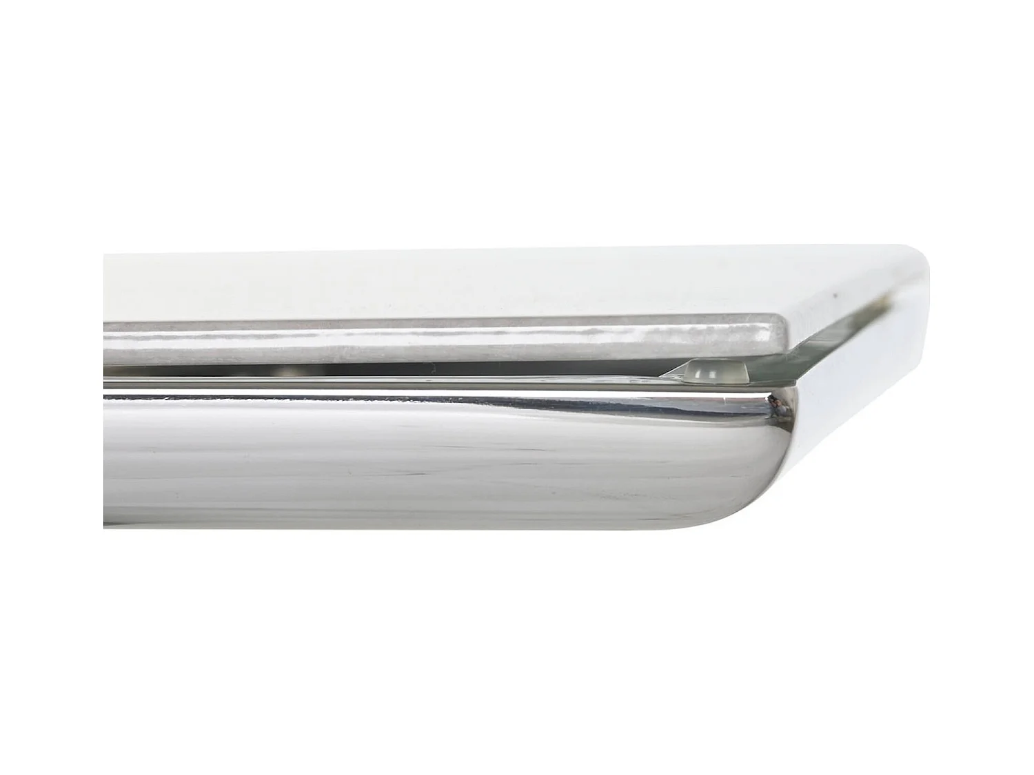 Table basse verre effet marbre blanc élégant