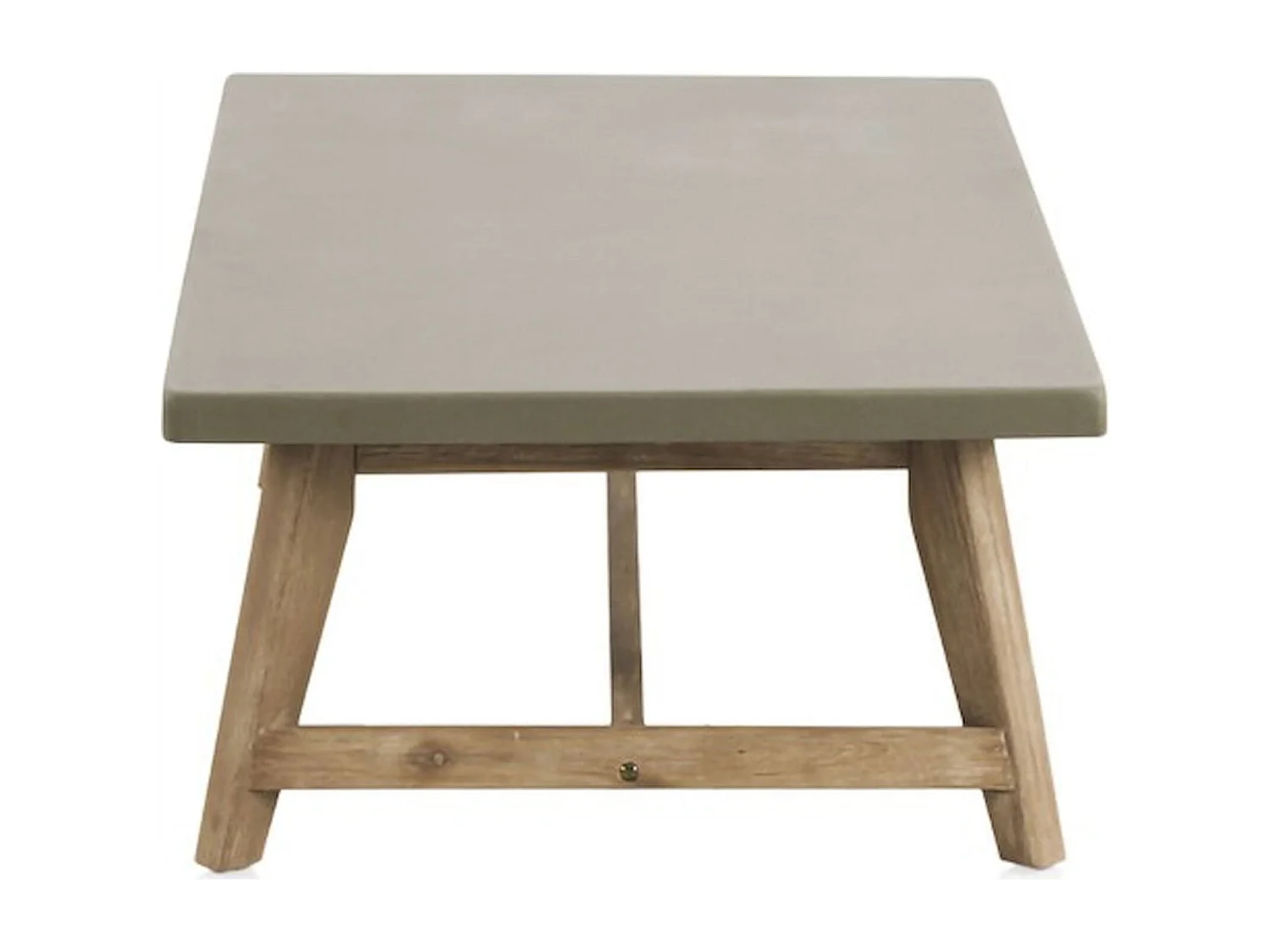 Table basse rectangulaire bois acacia et plateau effet béton