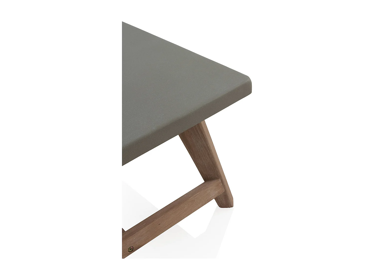 Table basse rectangulaire bois acacia et plateau effet béton