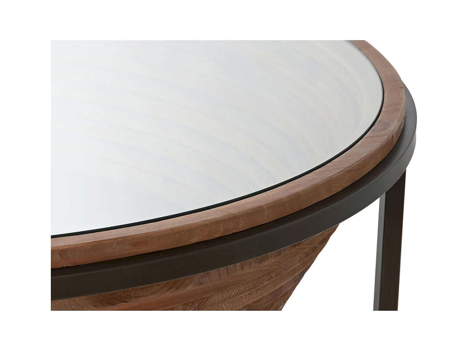 Table basse verre et bois élégance salon