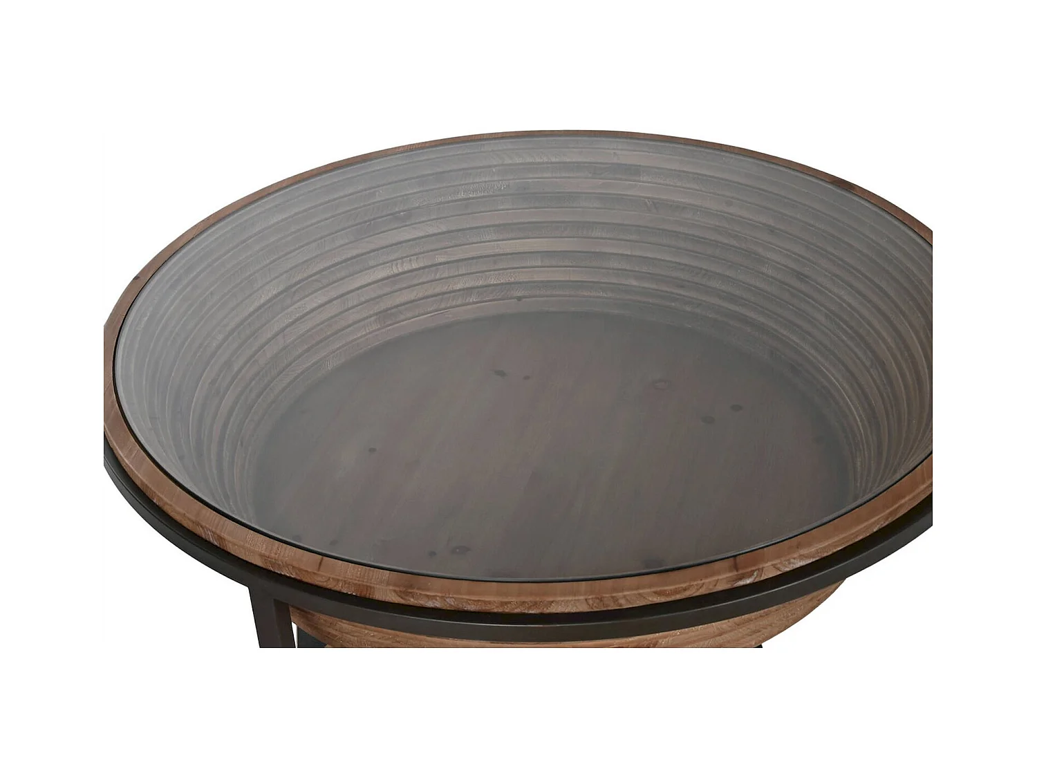 Table basse verre et bois élégance salon