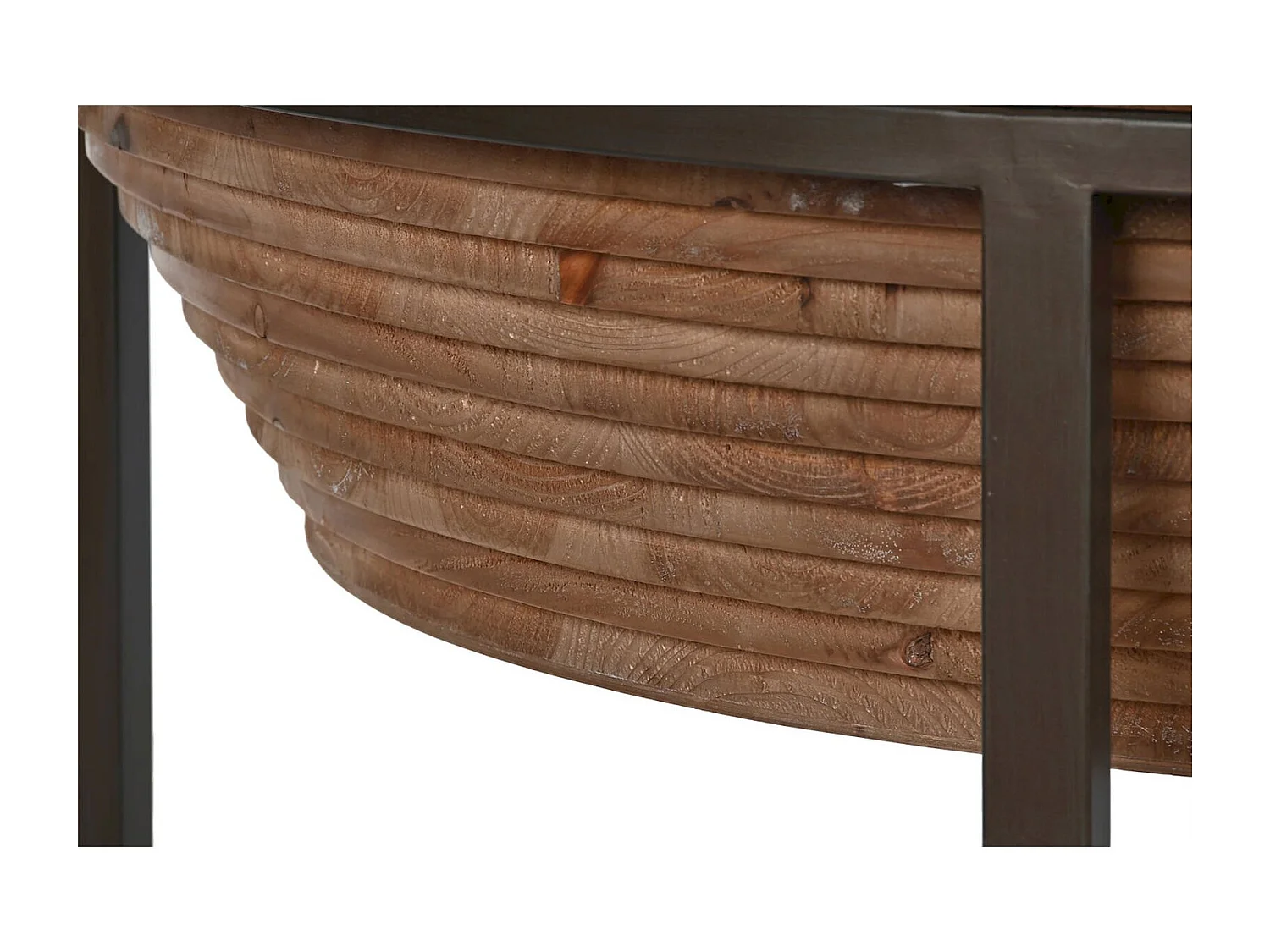 Table basse verre et bois élégance salon